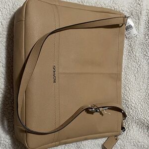 Coach Beige Leather Shoulder Bag